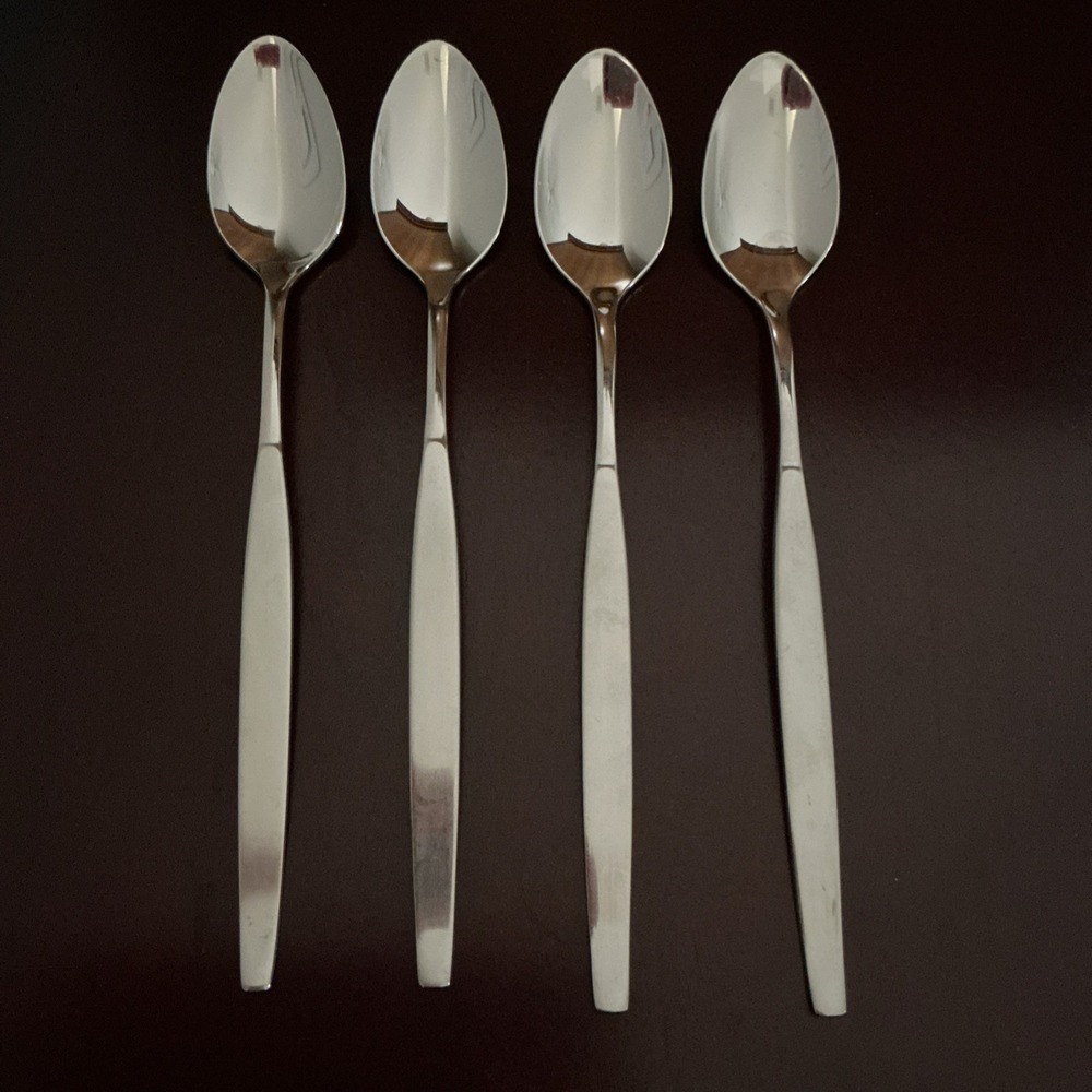 Oneida Frostfire Iced Tea Spoons 7 1/2" Community Stainless Lot of 4